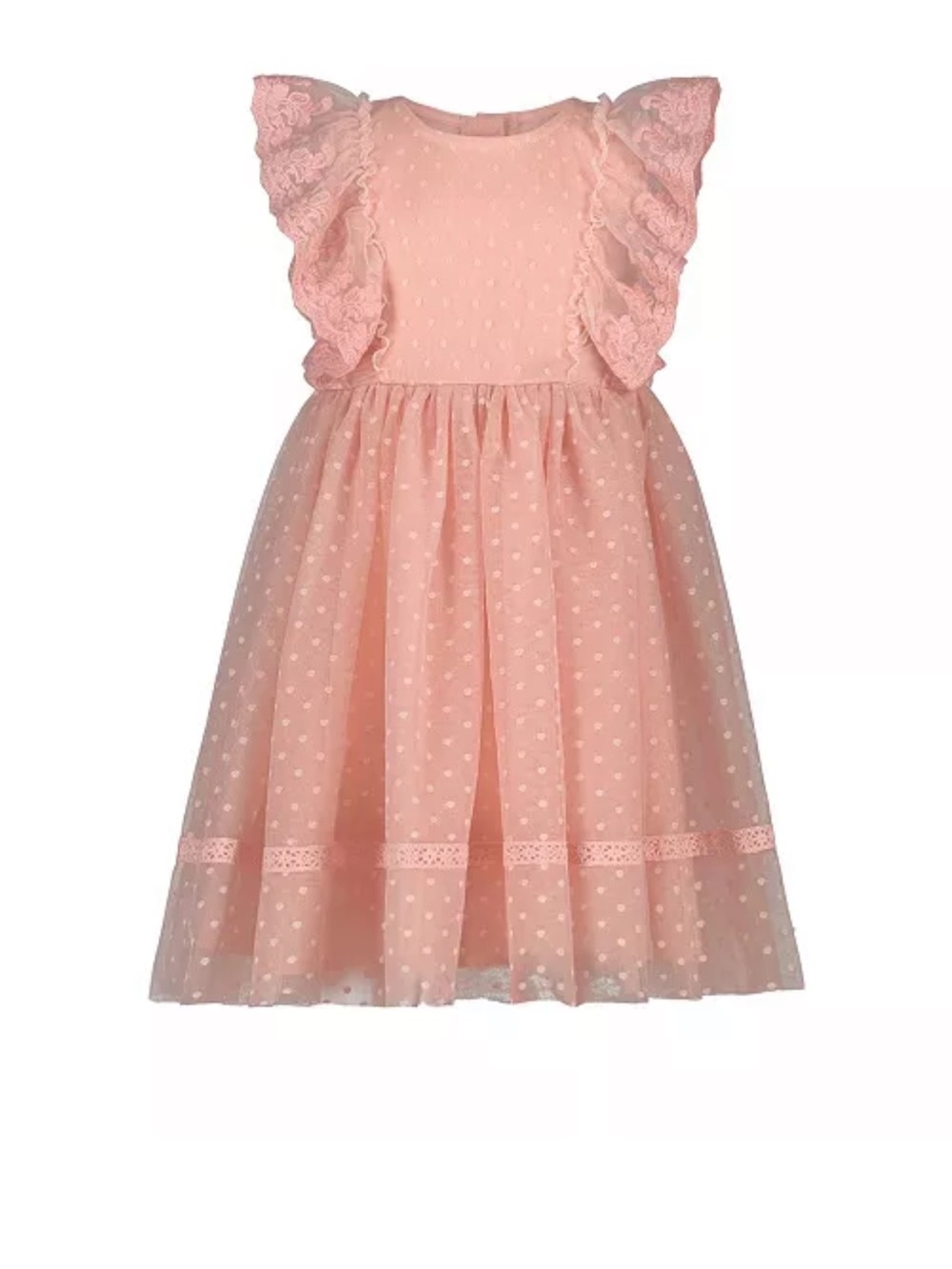 Blueberi Boulevard Baby Girls Ruffle-Trim Pin Dot Tulle Dress
